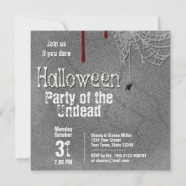 Halloween-Knochen-Party des Untoten Gravestones Einladung