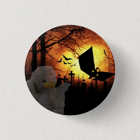 Halloween-Knopf Button (Vorderseite)