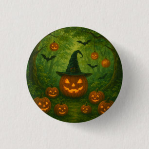 Halloween-Knopf, der zur Natur passt Button