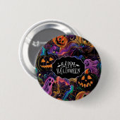 Halloween-Knopfflasche Button (Vorne & Hinten)