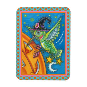 HALLOWEEN KOLIBRI & KÜRBISLATERNE WHIMSY MAGNET