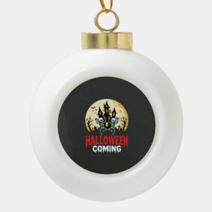 Halloween Kommende Tanzende Skelette Verzaubertes Keramik Kugel-Ornament
