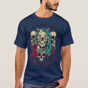 Halloween kommt Beängstigend Skelett und Niedliche T-Shirt
