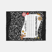 Halloween-Kompositionen-Notebook-Funny-Lehrer Fleecedecke (Vorderseite (Horizontal))