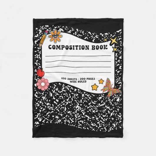 Halloween-Kompositionen-Notebook-Funny-Lehrer Fleecedecke (Vorderseite)