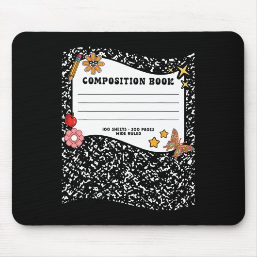 Halloween-Kompositionen-Notebook-Funny-Lehrer Mousepad (Vorne)