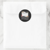 Halloween-Kompositionen-Notebook-Funny-Lehrer Runder Aufkleber (Tasche)