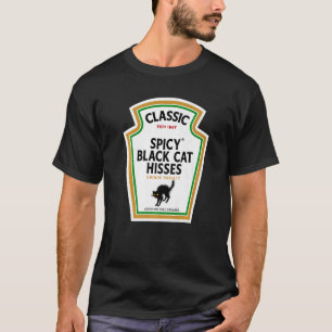 Halloween Konditorei Flasche Spicy Black Cat Hisse T-Shirt