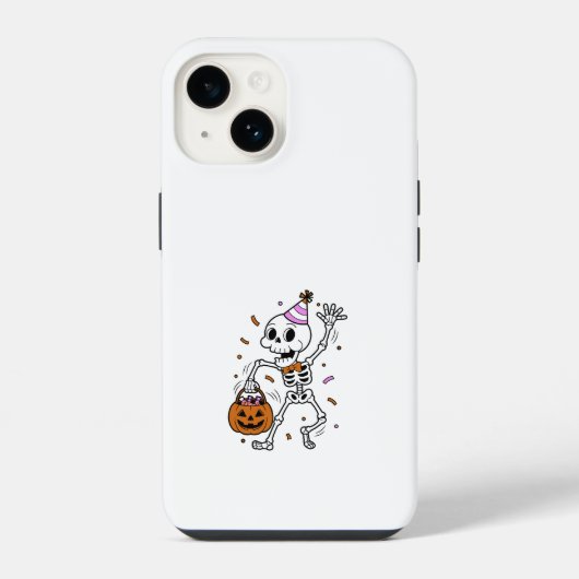 Halloween-Konfetti-Skelett iPhone Hülle (Rückseite)