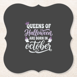 Halloween Königinnen im Oktober geboren Geburtstag Untersetzer