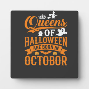 Halloween Königinnen im Oktober geboren Vintage-Ty Fotoplatte