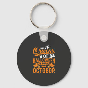 Halloween Königinnen im Oktober geboren Vintage-Ty Schlüsselanhänger
