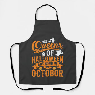 Halloween Königinnen im Oktober geboren Vintage-Ty Schürze