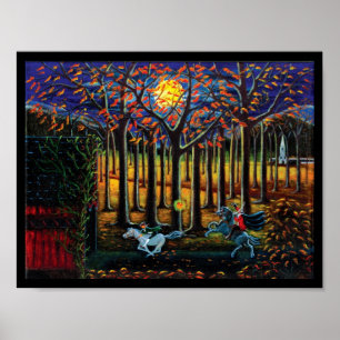 Halloween, kopflos, Horseman, Poster, Schlaflosigk Poster