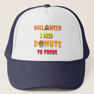 Halloween-Kopie,ich brauche Donuts um mich zu konz Truckerkappe