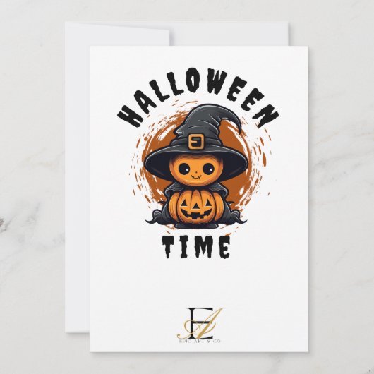 HALLOWEEN KOSTEN PARTY/TRICK ODER BEHANDLUNG EINLADUNG (Rückseite)