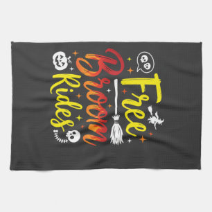 Halloween Kostenlose Besenfahrten Hexe Grafik Geschirrtuch