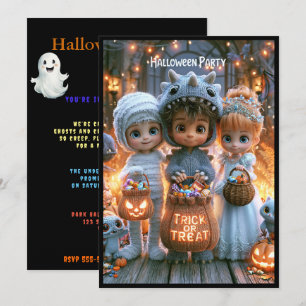 Halloween-Kostenparty-Einladung Einladung