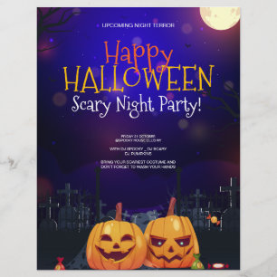 Halloween-Kostenparty, Halloween-Nacht-Terror Flyer