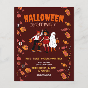 Halloween-Kostenüm-Party, Halloween-Nacht  Flyer