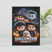 Halloween-Kostenümfest Einladung (Stehend Vorderseite)