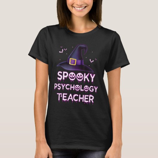 Halloween-Kostüm 2023, Spooky Psychology Teacher T-Shirt (Vorderseite)