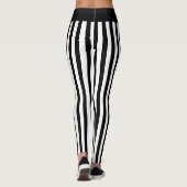 Halloween-Kostüm aus schwarzem und weißem vertikal Leggings (Rückseite)