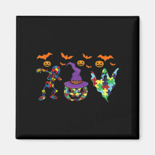 Halloween Kostüm Autism Awareness Pumpkin Witch P Magnet