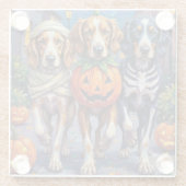 Halloween-Kostüm des englischen Setters Glasuntersetzer (Rückseite)