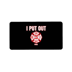 Halloween-Kostüm-Feuerwehrmann - Feuer aussetzen Adressaufkleber