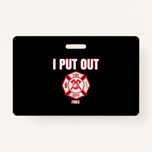 Halloween-Kostüm-Feuerwehrmann - Feuer aussetzen Ausweis (Vorderseite)