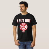 Halloween-Kostüm-Feuerwehrmann - Feuer aussetzen T-Shirt (Vorne ganz)