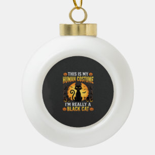 Halloween-Kostüm für Menschen Friedhof schwarze Ka Keramik Kugel-Ornament