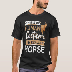 Halloween-Kostüm für Pferdebesitzer Reitsport T-Shirt