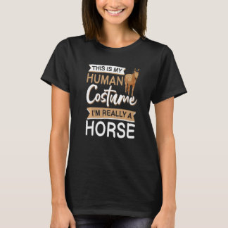 Halloween-Kostüm für Pferdebesitzer Reitsport T-Shirt