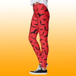 Halloween-Kostüm für Rote und Schwarze Spookken Leggings