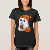 Halloween Kostüm Geist trinken Kürbis Männer Fraue T-Shirt (Vorderseite)