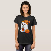 Halloween Kostüm Geist trinken Kürbis Männer Fraue T-Shirt (Vorne ganz)