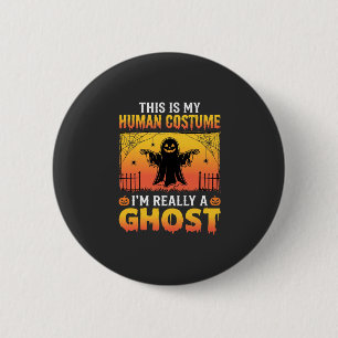Halloween-Kostüm Geist Vintage Button