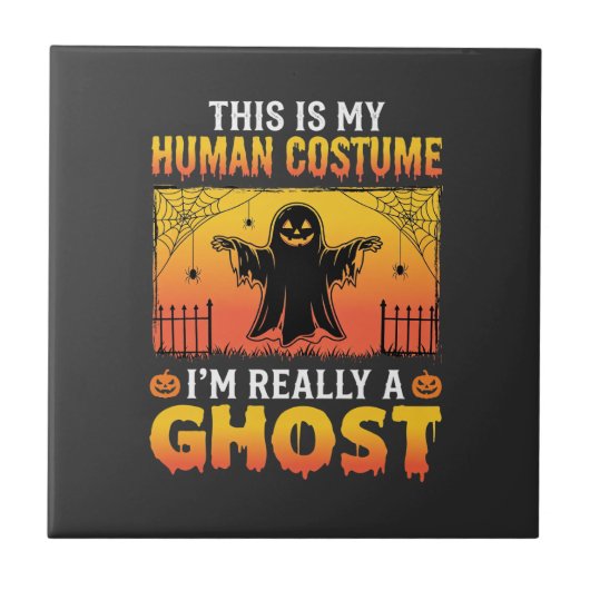 Halloween-Kostüm Geist Vintage Fliese (Vorderseite)