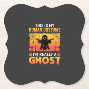 Halloween-Kostüm Geist Vintage Untersetzer