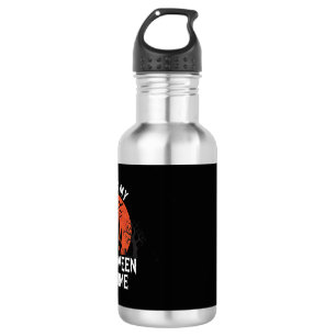 Halloween-Kostüm Geisterburg Vektor-Design Edelstahlflasche