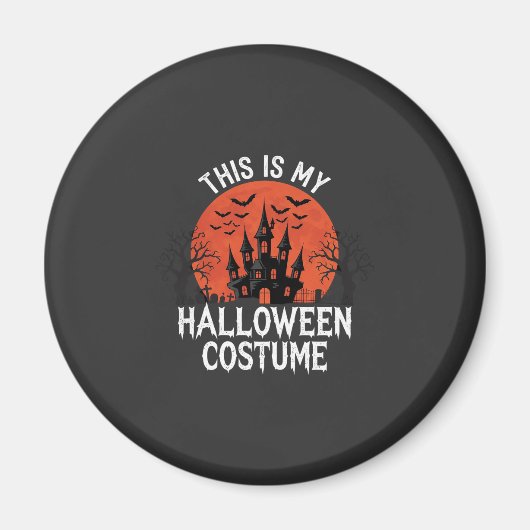 Halloween-Kostüm Geisterburg Vektor-Design Magnet (Vorne)