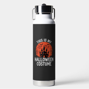 Halloween-Kostüm Geisterburg Vektor-Design Trinkflasche