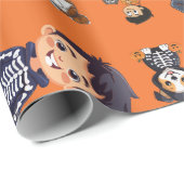Halloween Kostüm Geschenkpapier (Rolleneckpunkt)