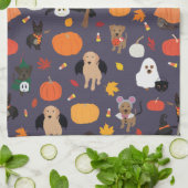 Halloween Kostüm Hunde Küche Handtuch (Gefaltet)