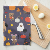 Halloween Kostüm Hunde Küche Handtuch (Viertel Falte)