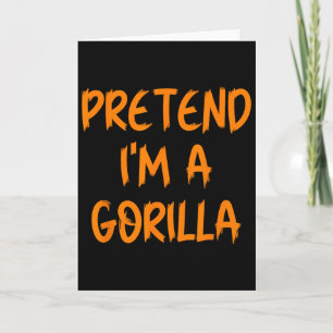 Halloween Kostüm – Ich bin ein Gorilla Lazy Kids A Karte