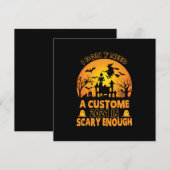 Halloween-Kostüm | Ich brauche keinen Kunden Einladung (Vorne/Hinten)