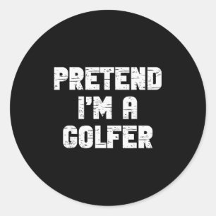Halloween Kostüm - Ich tue so, als ob ich ein Golf Runder Aufkleber